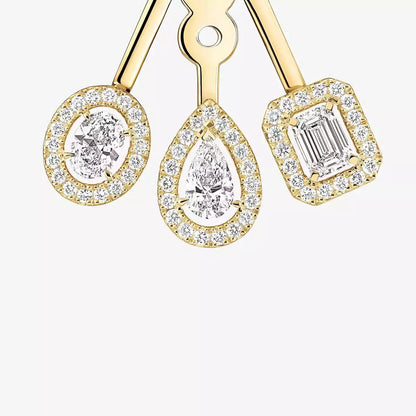 [Dawnora Jewelry] My Twin Trio  Diamond Earrings