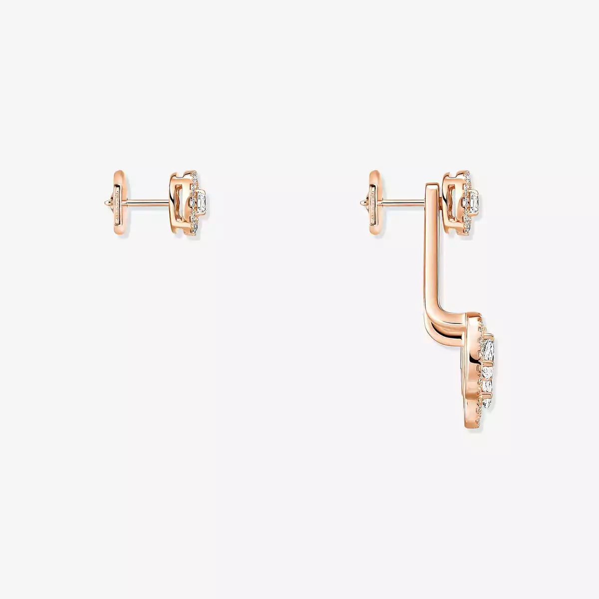 [Dawnora Jewelry] My Twin Trio  Diamond Earrings