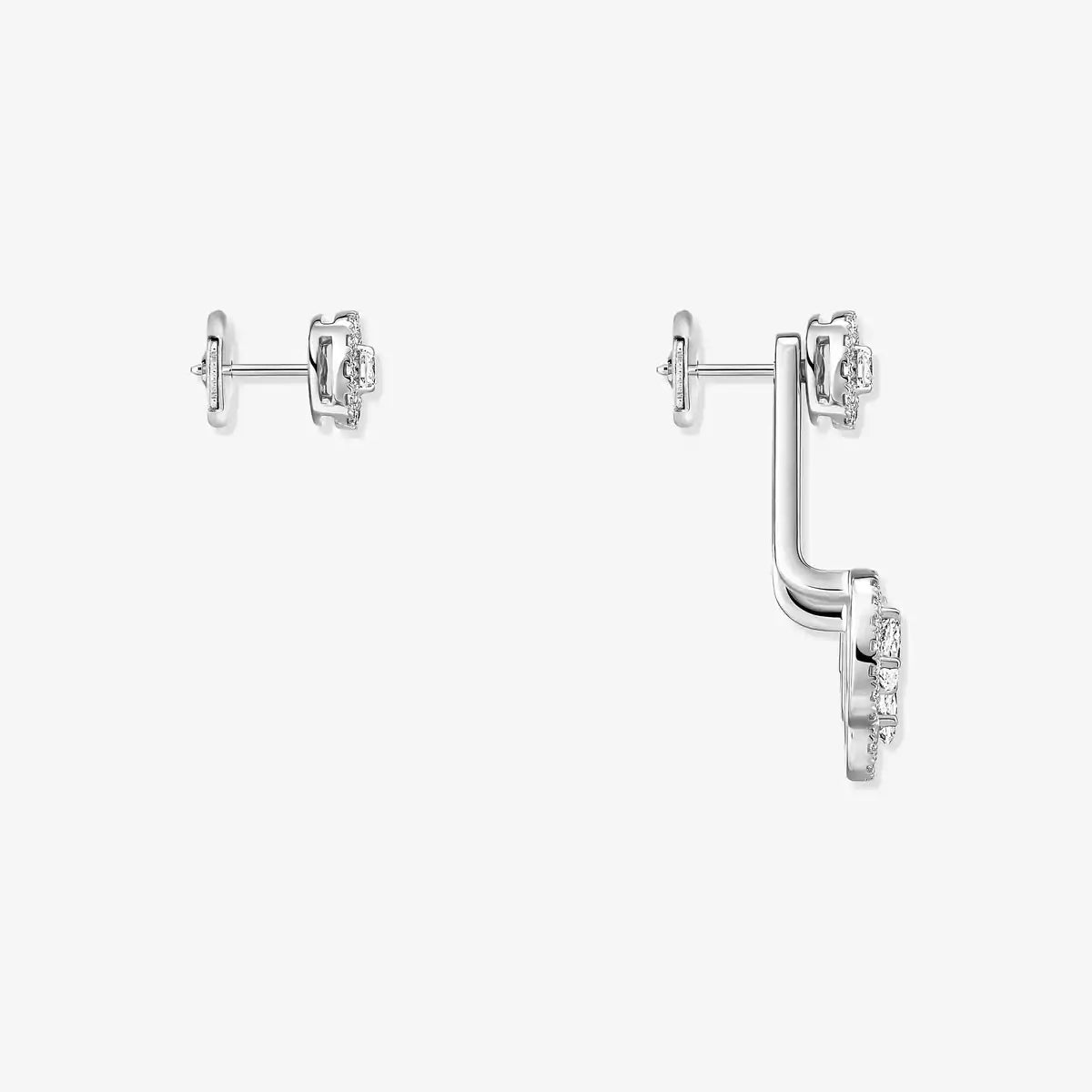 [Dawnora Jewelry] My Twin Trio  Diamond Earrings