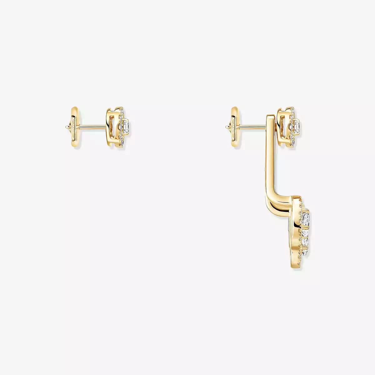[Dawnora Jewelry] My Twin Trio  Diamond Earrings