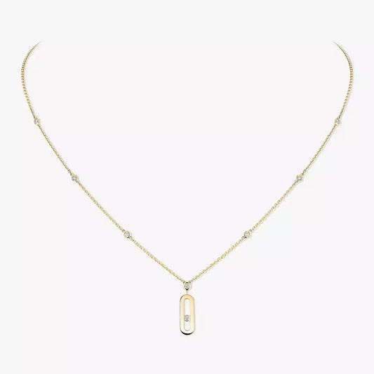 [Dawnora Jewelry] Move Uno Gold Diamond Long Necklace