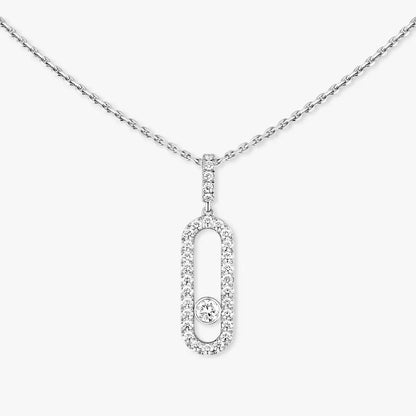 [Dawnora Jewelry]Move Uno Diamond Necklace in Rose Gold