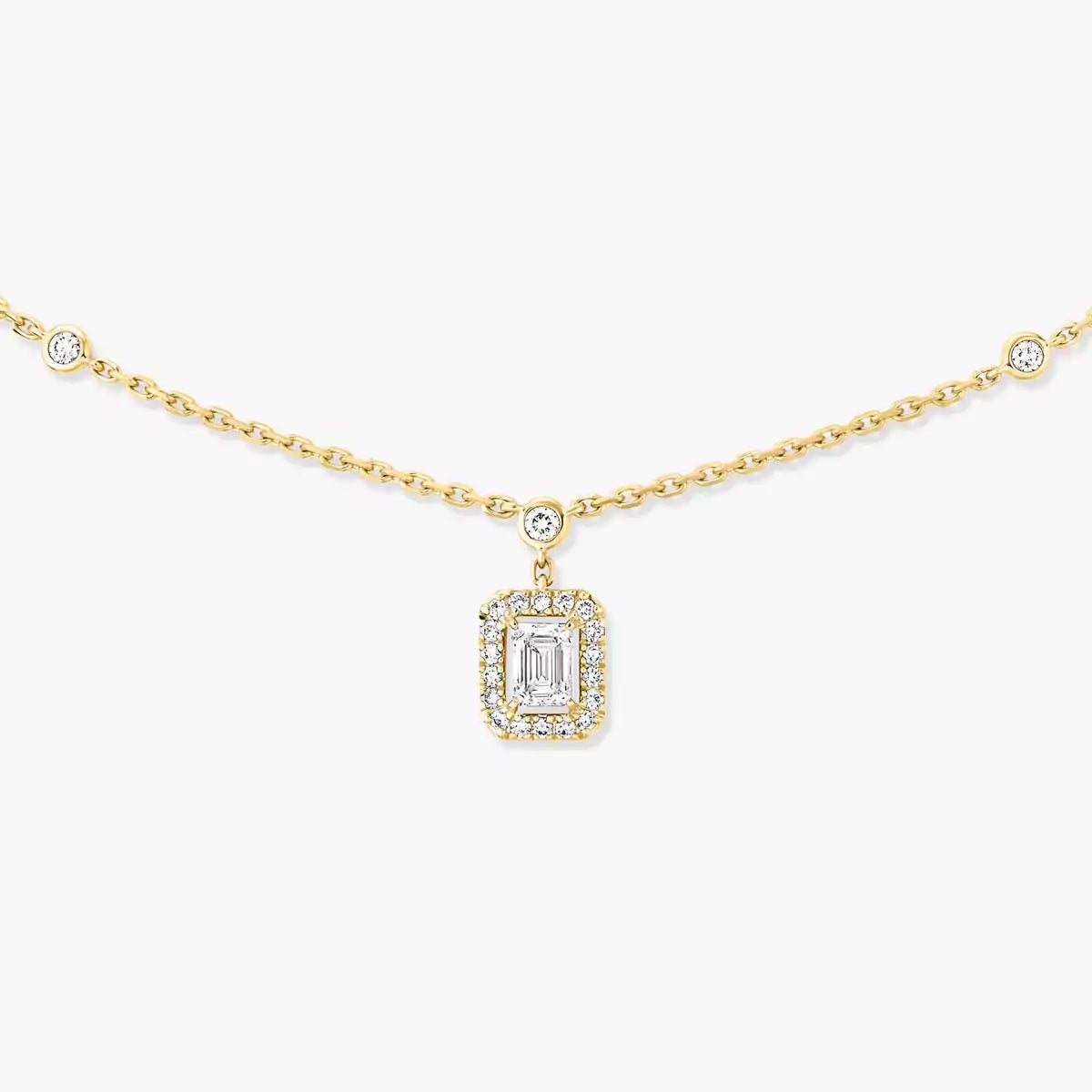 [Dawnora Jewelry]My Twin Diamond Necklace in Silver