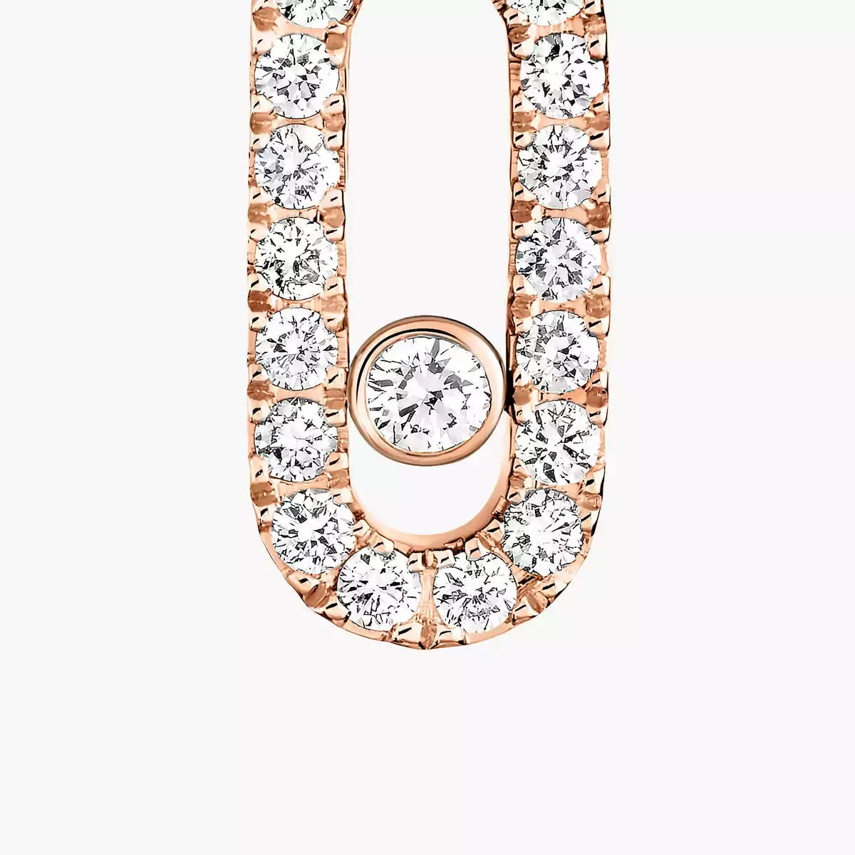 [Dawnora Jewelry]Move Uno Single Diamond Hoop Earring