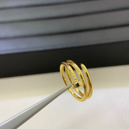 [Dawnora Jewelry]SMOOTH THREE-BAND NAIL RING