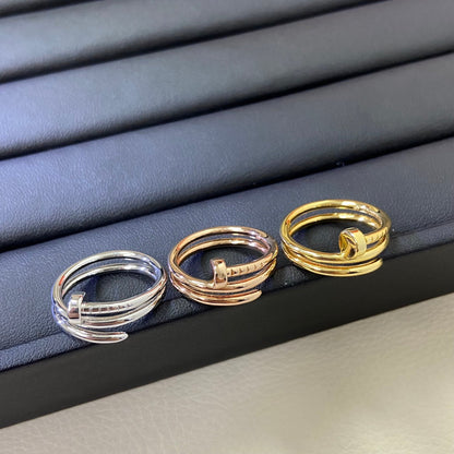 [Dawnora Jewelry]SMOOTH THREE-BAND NAIL RING