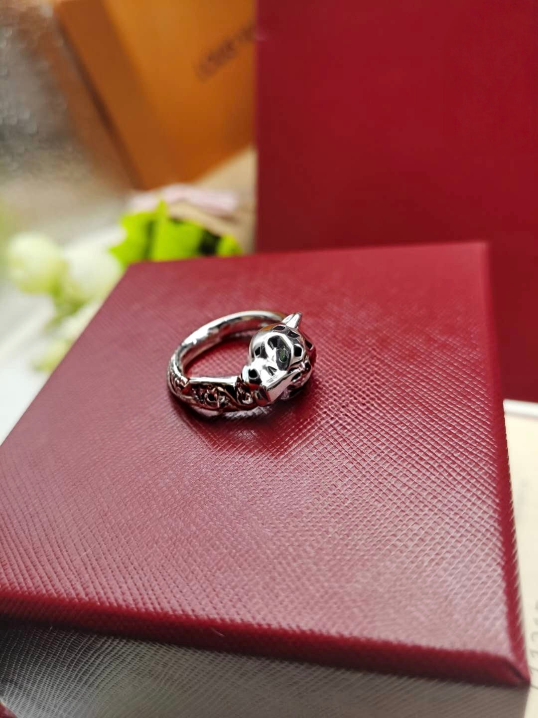 [Dawnora Jewelry]LEOPARD-HEAD LEOPARD-PRINT COUPLE RING