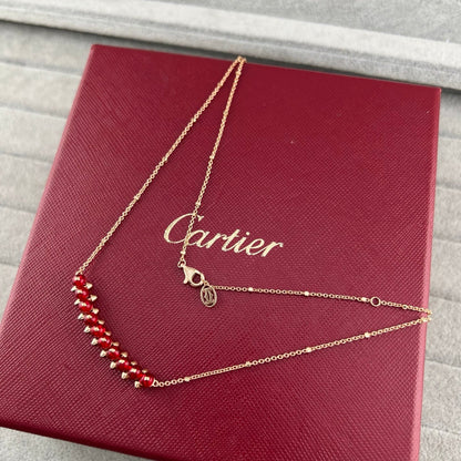 [Dawnora Jewelry]NEW STUD COLORED GEM PENDANT NECKLACE