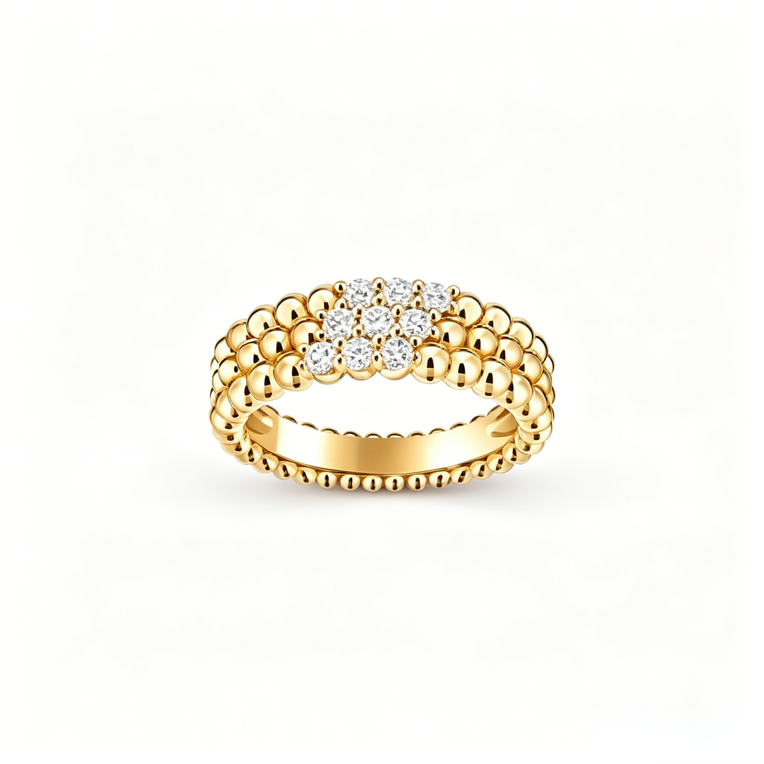 [Dawnora Jewelry] THREE-ROW DIAMOND RING
