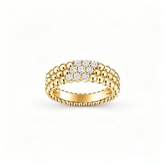 [Dawnora Jewelry] THREE-ROW DIAMOND RING