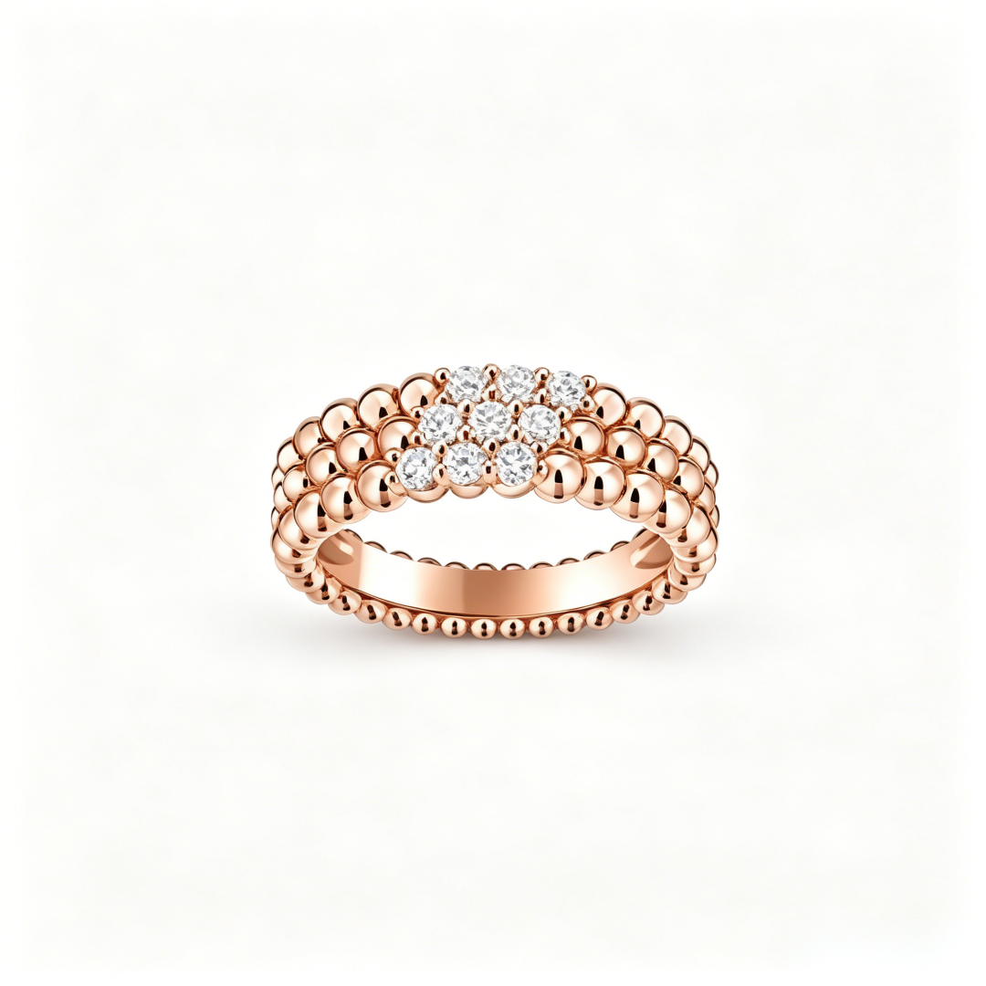 [Dawnora Jewelry] THREE-ROW DIAMOND RING