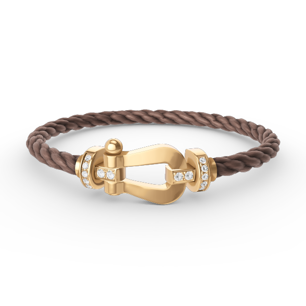 [Dawnora Jewelry]FORCE LARGE HORSESHOE HALF DIAMOND BRACELET GOLD