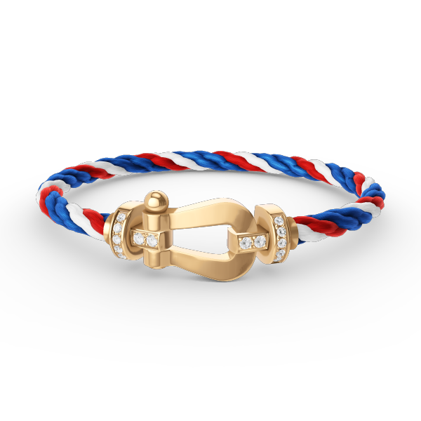 [Dawnora Jewelry]FORCE LARGE HORSESHOE HALF DIAMOND BRACELET GOLD