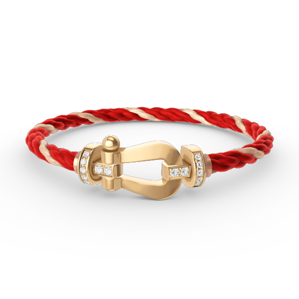 [Dawnora Jewelry]FORCE LARGE HORSESHOE HALF DIAMOND BRACELET GOLD