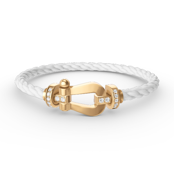 [Dawnora Jewelry]FORCE LARGE HORSESHOE HALF DIAMOND BRACELET GOLD