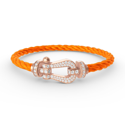 [Dawnora Jewelry]FORCE LARGE HORSESHOE FULL DIAMOND BRACELET ROSE GOLD