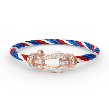 [Dawnora Jewelry]FORCE LARGE HORSESHOE FULL DIAMOND BRACELET ROSE GOLD