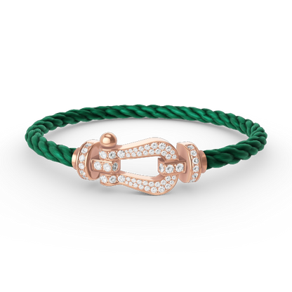 [Dawnora Jewelry]FORCE LARGE HORSESHOE FULL DIAMOND BRACELET ROSE GOLD
