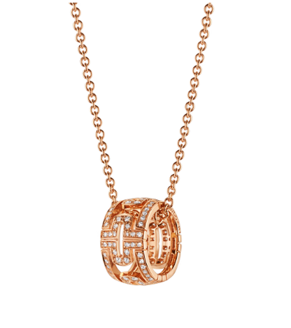 [Dawnora Jewelry]PARENTESI NECKLACE PINK GOLD DIAMOND