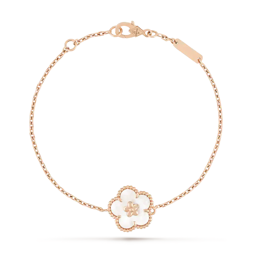 [Dawnora Jewelry]LUCKY WHITE MOP PLUM BLOSSOM  BRACELET