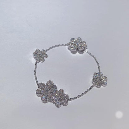 [Dawnora Jewelry]FRIVOLE SILVER 5 FLOWERS BRACELET