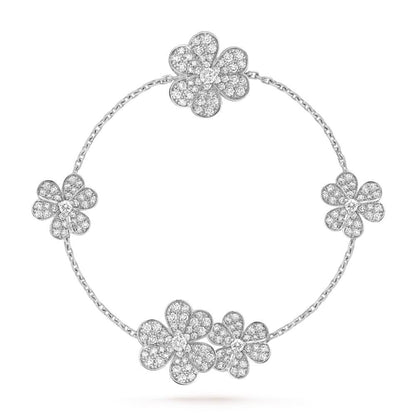 [Dawnora Jewelry]FRIVOLE SILVER 5 FLOWERS BRACELET