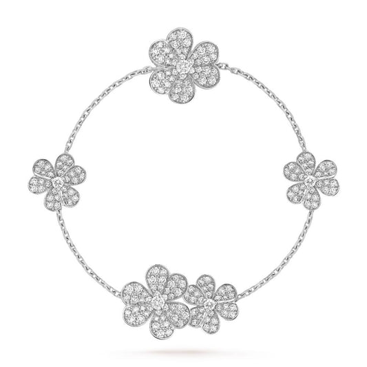 [Dawnora Jewelry]FRIVOLE SILVER 5 FLOWERS BRACELET