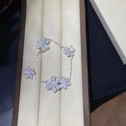 [Dawnora Jewelry]FRIVOLE SILVER 5 FLOWERS BRACELET