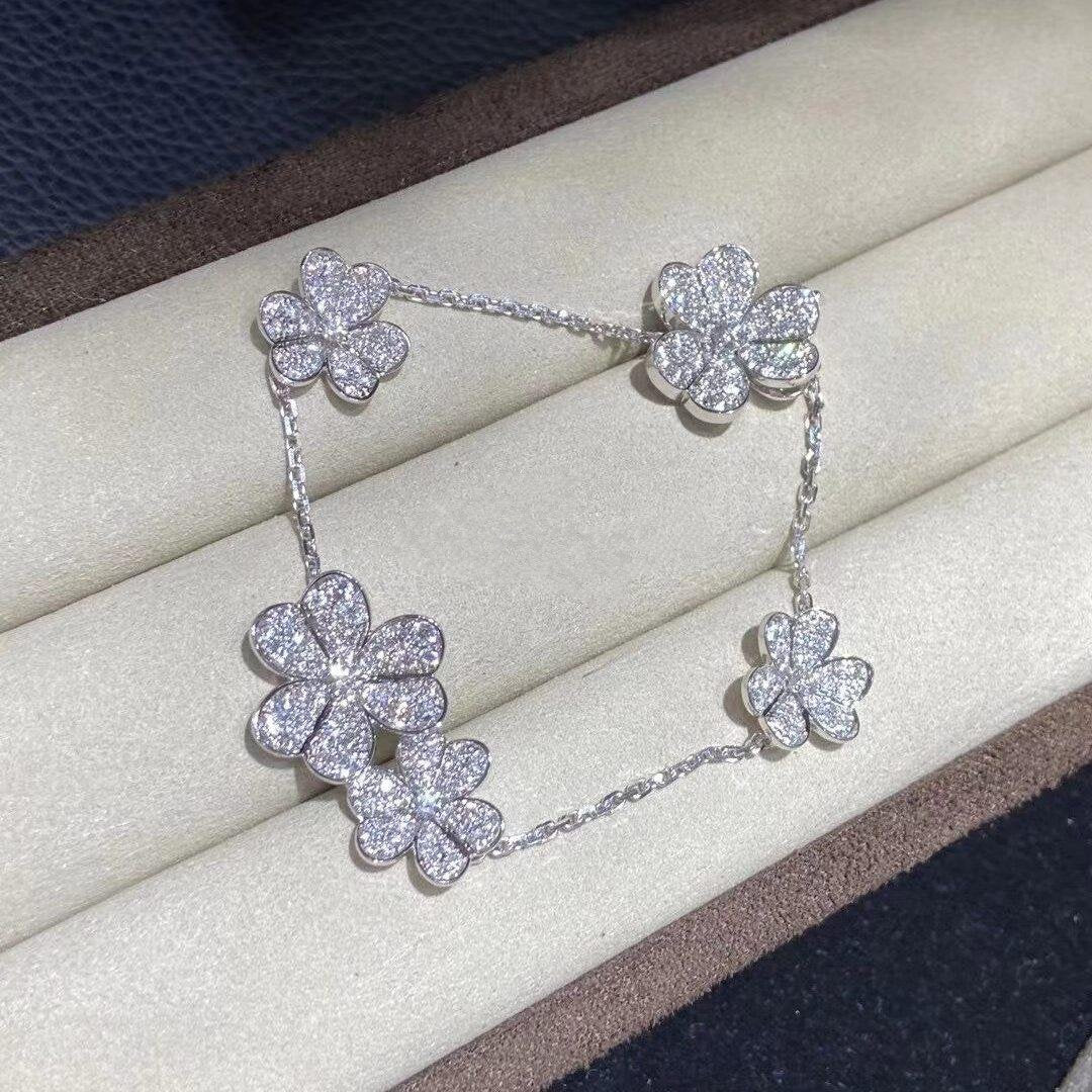 [Dawnora Jewelry]FRIVOLE SILVER 5 FLOWERS BRACELET