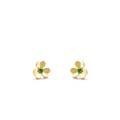 [Dawnora Jewelry]FRIVOLE  FLOWER MALACHITE EARRINGS