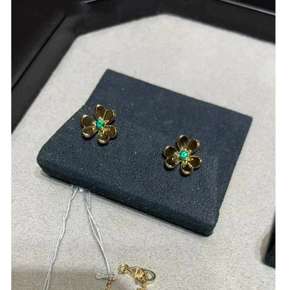 [Dawnora Jewelry]FRIVOLE  FLOWER MALACHITE EARRINGS