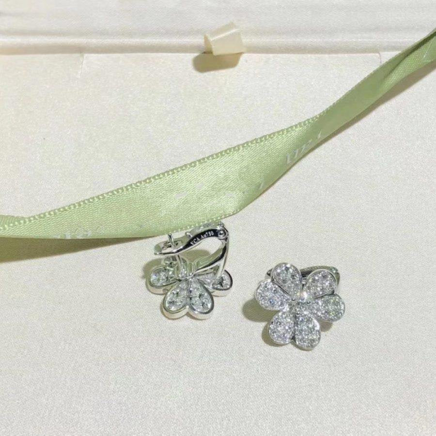 [Dawnora Jewelry]FRIVOLE SILVER FLOWER DIAMOND EARRINGS