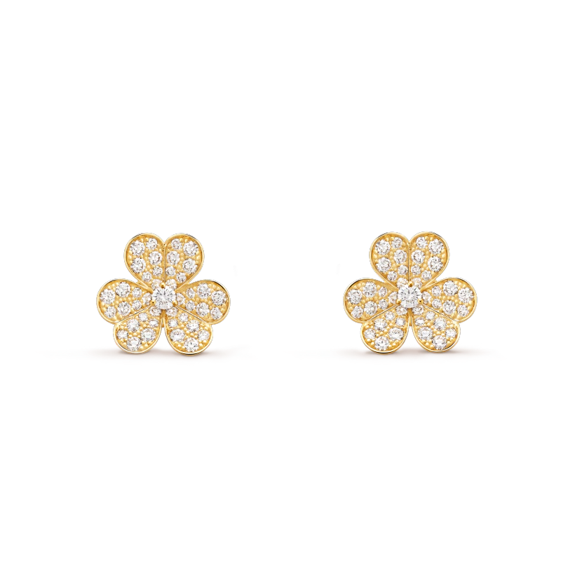 [Dawnora Jewelry]FRIVOLE GOLD FLOWER DIAMOND EARRINGS