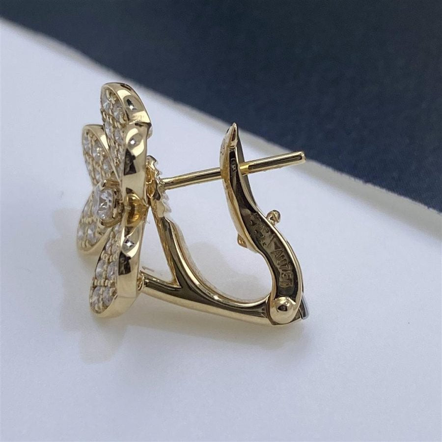 [Dawnora Jewelry]FRIVOLE GOLD FLOWER DIAMOND EARRINGS