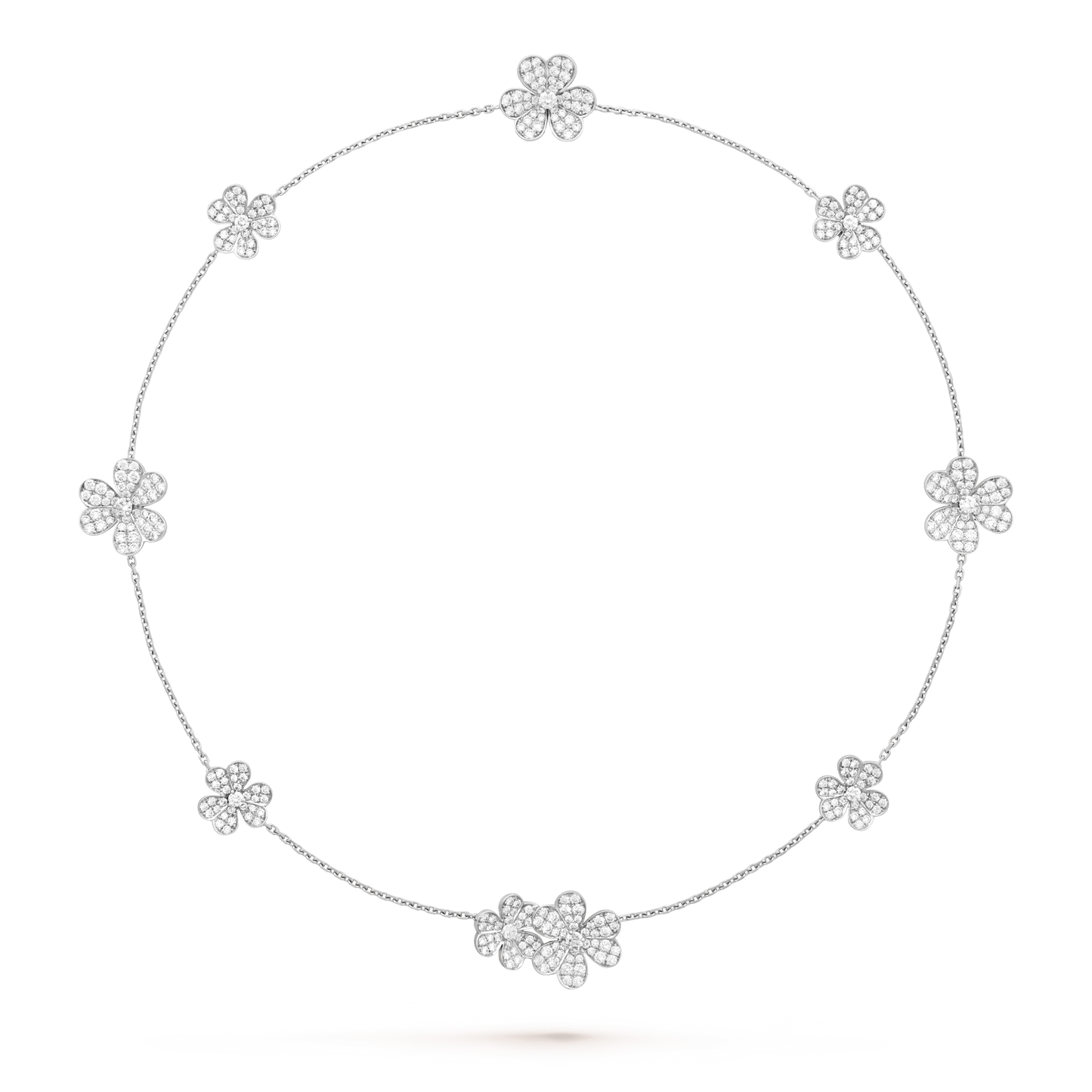 [Dawnora Jewelry]FRIVOLE SILVER 9 FLOWERS NECKLACE