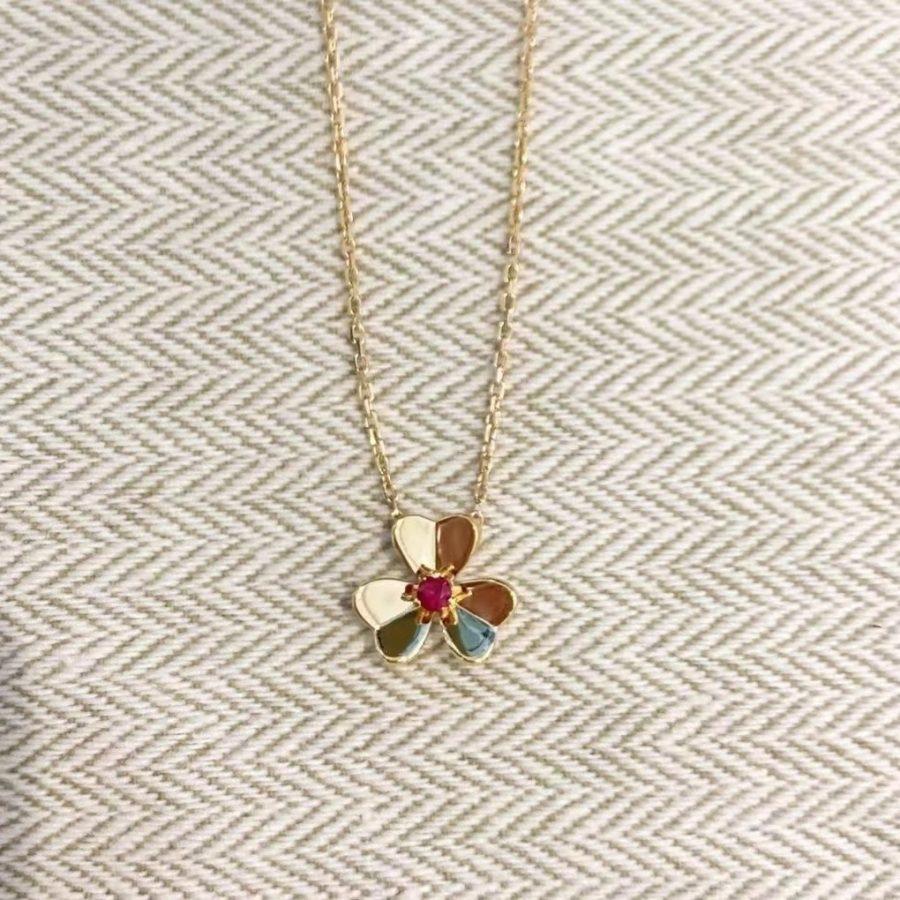 [Dawnora Jewelry]FRIVOLE GOLD FLOWER NECKLACE