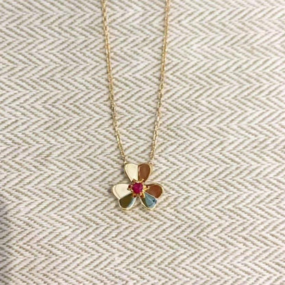 [Dawnora Jewelry]FRIVOLE GOLD FLOWER NECKLACE