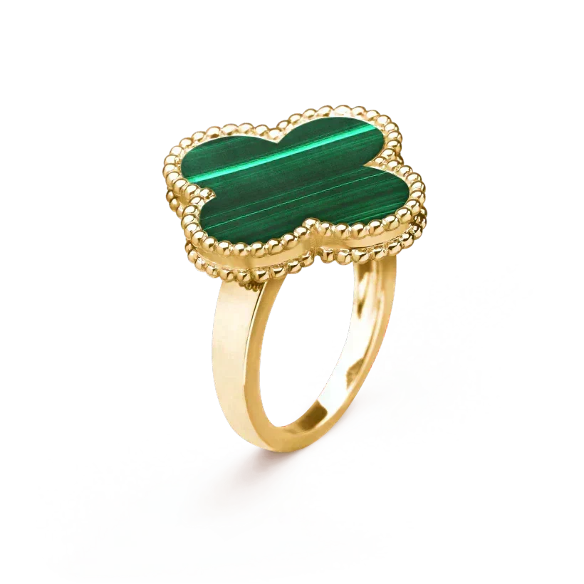[Dawnora Jewelry]CLOVER MALACHITE RING
