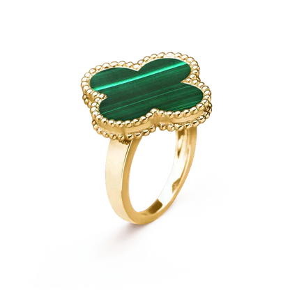 [Dawnora Jewelry]CLOVER MALACHITE RING