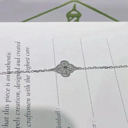 [Dawnora Jewelry]CLOVER  SINGLE FLOWER BRACELET SILVER