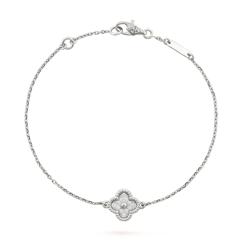 [Dawnora Jewelry]CLOVER  SINGLE FLOWER BRACELET SILVER