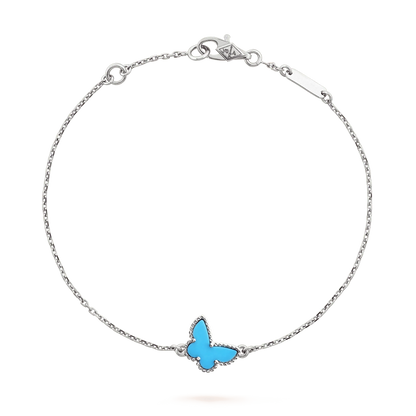 [Dawnora Jewelry]BUTTERFLY TURQUOISE BUTTERFLY BRACELET SILVER