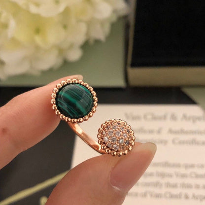 [Dawnora Jewelry]PERLEE COULEURS DIAMOND ROSE GOLD BETWEEN THE FINGER RING