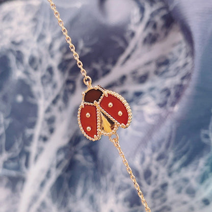 [Dawnora Jewelry]LUCKY SPRING 1 MOTIF PINK GOLD BRACELET