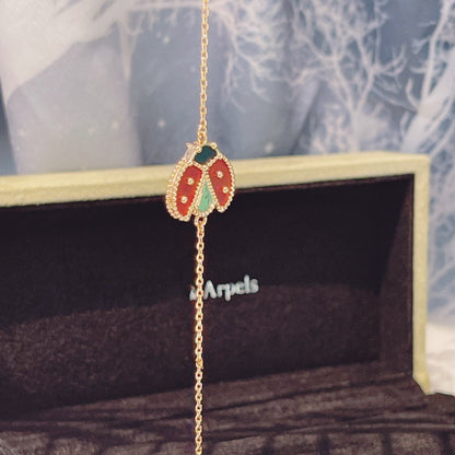 [Dawnora Jewelry]LUCKY SPRING 1 MOTIF PINK GOLD BRACELET