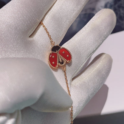 [Dawnora Jewelry]LUCKY SPRING 1 MOTIF PINK GOLD BRACELET