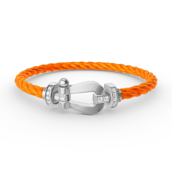 [Dawnora Jewelry]FORCE LARGE HORSESHOE HALF DIAMOND BRACELET SILVER