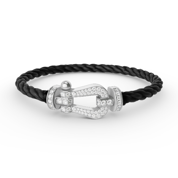 [Dawnora Jewelry]FORCE LARGE HORSESHOE FULL DIAMOND BRACELET SILVER