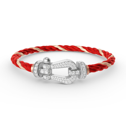 [Dawnora Jewelry]FORCE LARGE HORSESHOE FULL DIAMOND BRACELET SILVER