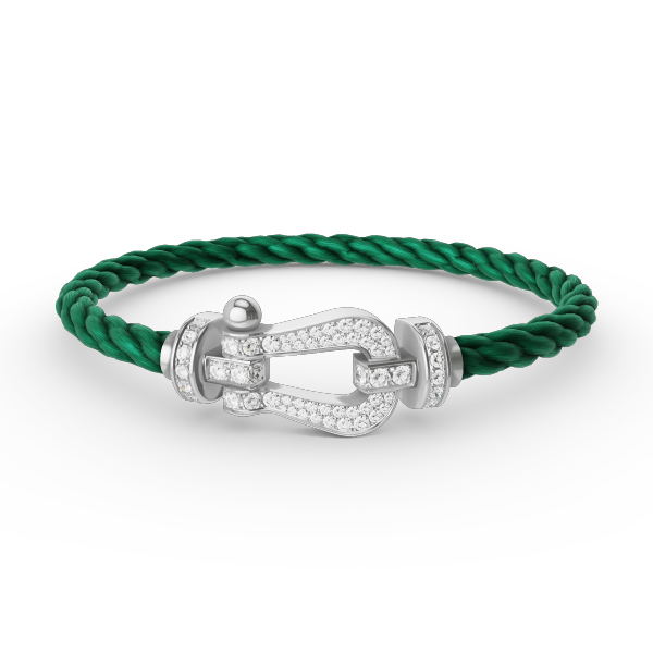 [Dawnora Jewelry]FORCE LARGE HORSESHOE FULL DIAMOND BRACELET SILVER